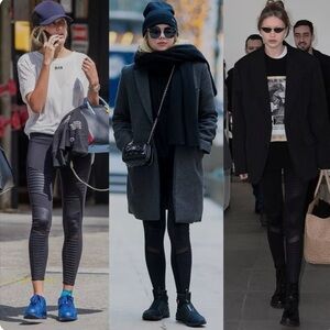 ALO Yoga High Waist Black Moto Legging